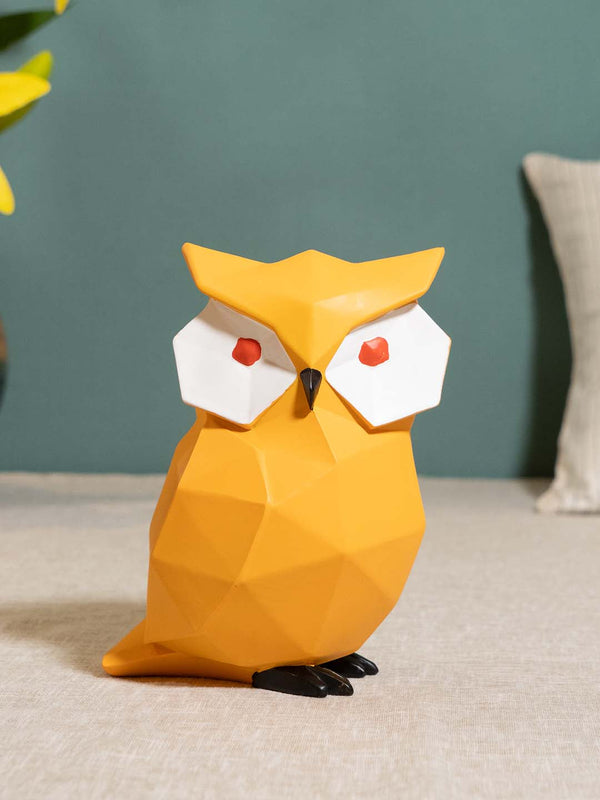 Abstract-Medium-Owl-Left-Facing-Musturd-Yellow