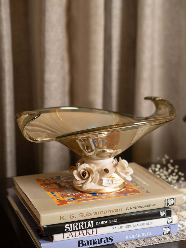 Floral-Wavy-Center-Piece-Grey-Medium