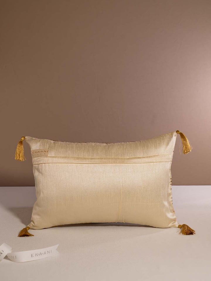 Buy MUGHAL-BASE-DUPION-SILK-WITH-GOTA-AND-AARI-WORK-WITH-MIRROR-CUSHION