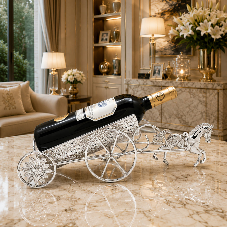 Silver Chariot Wine Holder