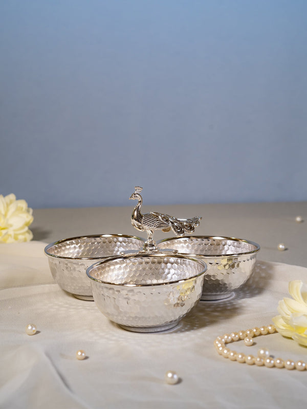 Peacock Motif Bowl Set Of 3