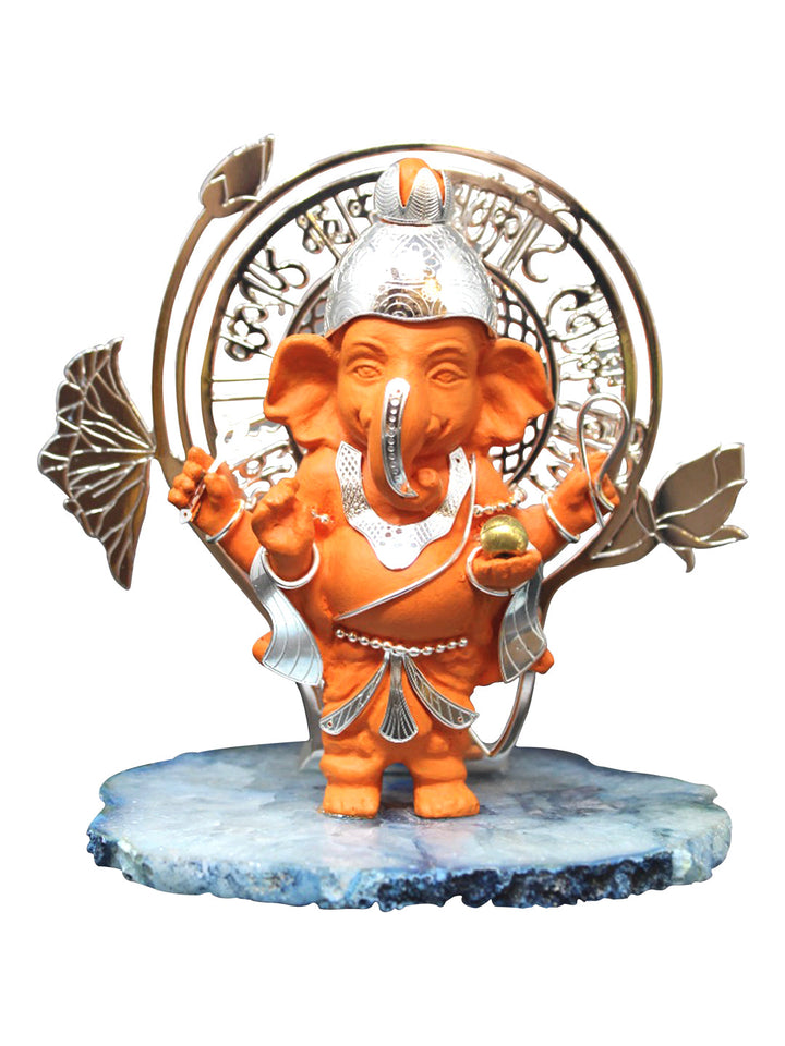 Buy Silver Plated Ganesha with Chakkra