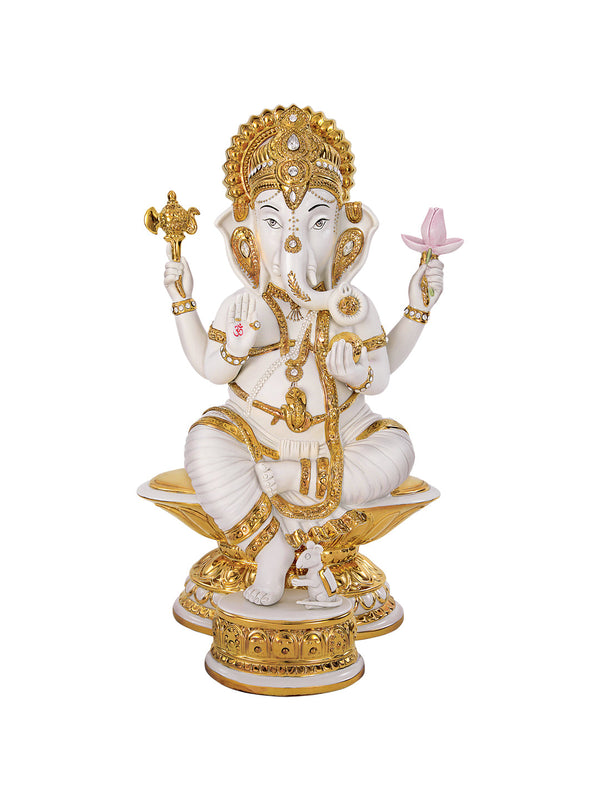 Buy Ganesha Gold Porcelain