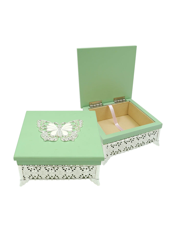 Buy Light Green Wooden Box W/Butterfly Epoxy