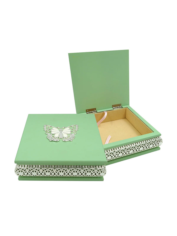 Buy Light Green Wooden Box W/Btrfly Epxy (M)