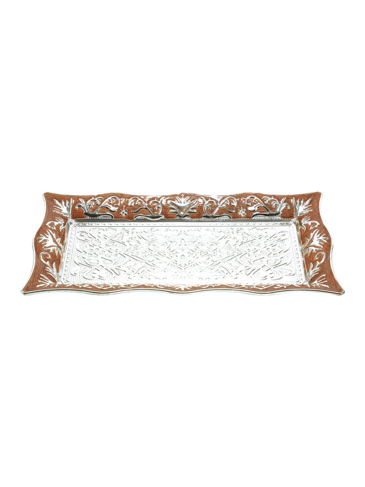Buy Rectangle Tray With Brown Enamel