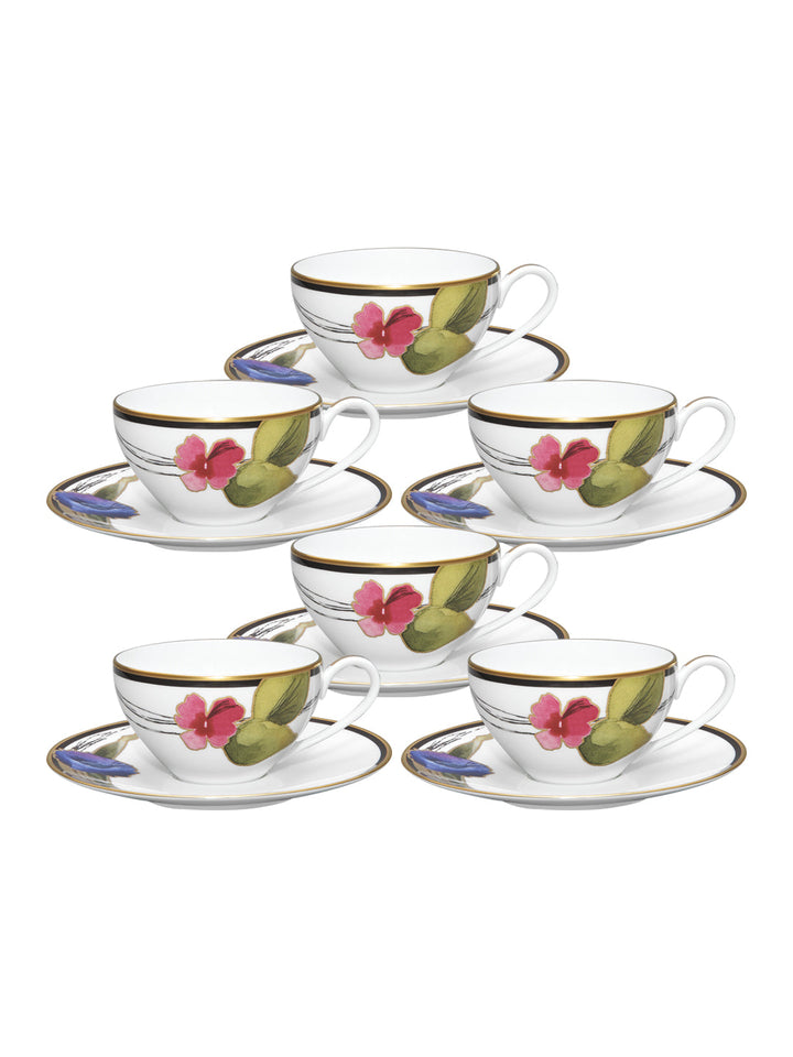 Buy Alluring Fields-12 Pcs Cup & Saucer