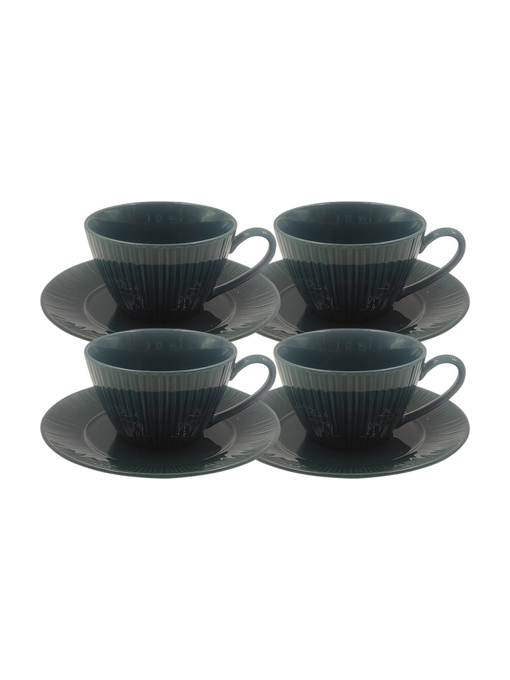 Buy Conifere Teal-4 Pcs Tea Cup Saucer