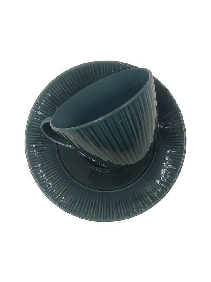 Buy Conifere Teal-4 Pcs Tea Cup Saucer
