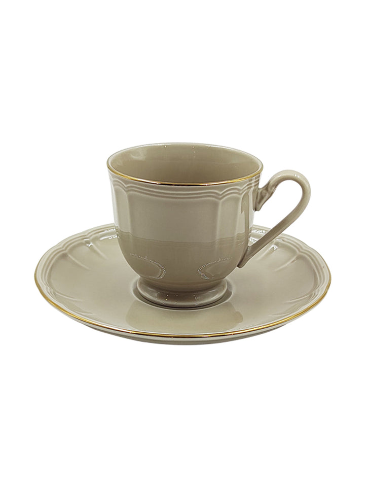 Buy Provence Taupe-4 Pcs Tea Cup Saucer