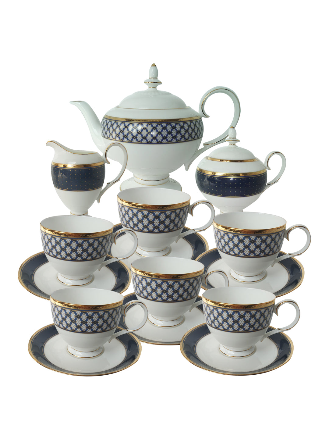 Shop Blueshire-17 Pcs Tea Set Online – Ekaani