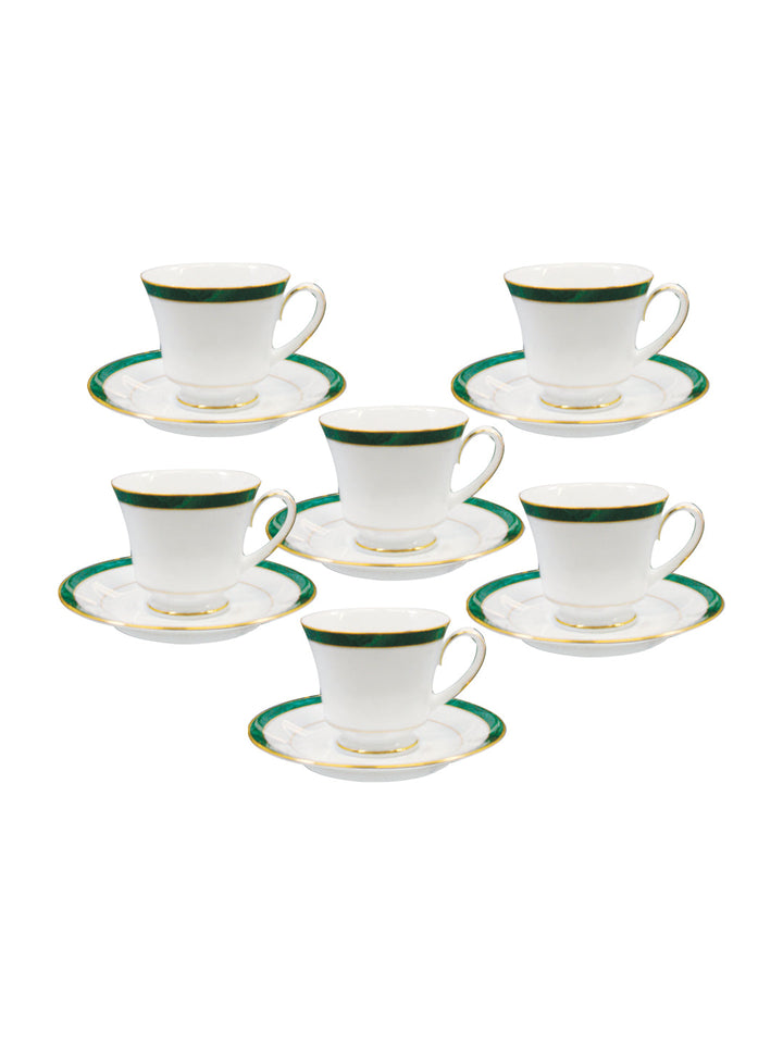 Buy Marble Green-12 Pcs Cup & Saucer