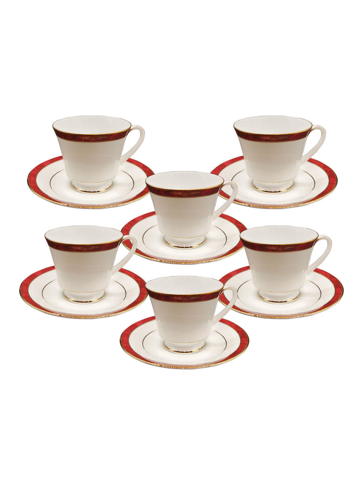 Buy Marble Red-12 Pcs Cup & Saucer