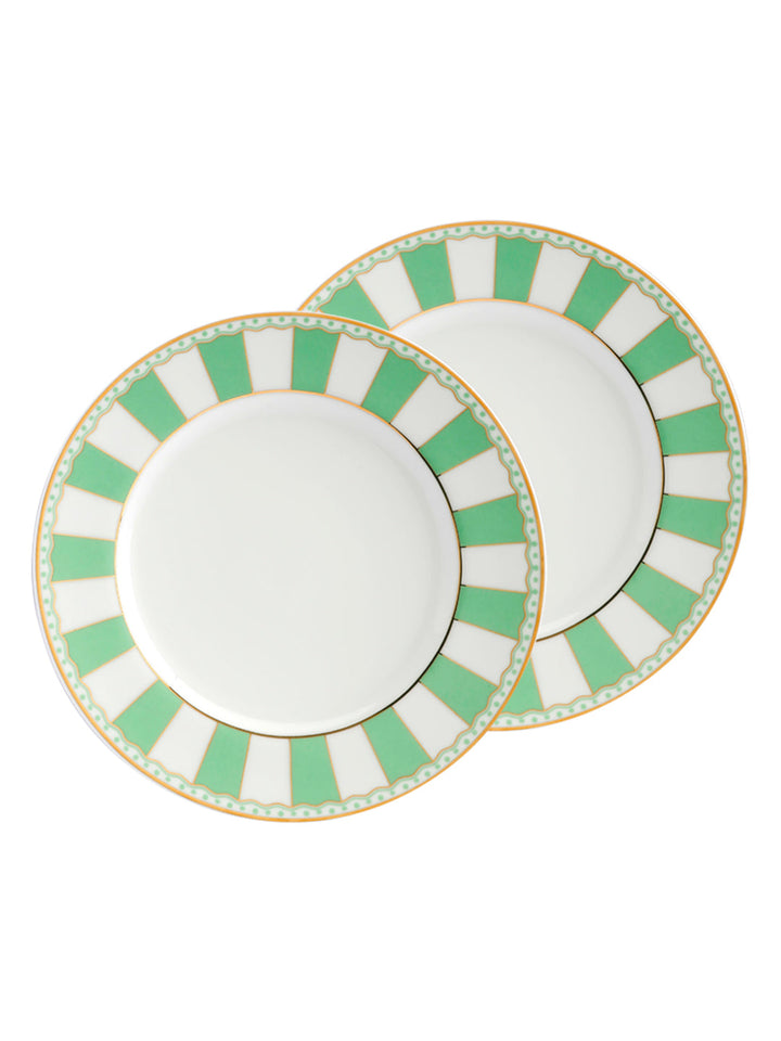 Buy Carnival Appl Green Cake Plate Set Of Two
