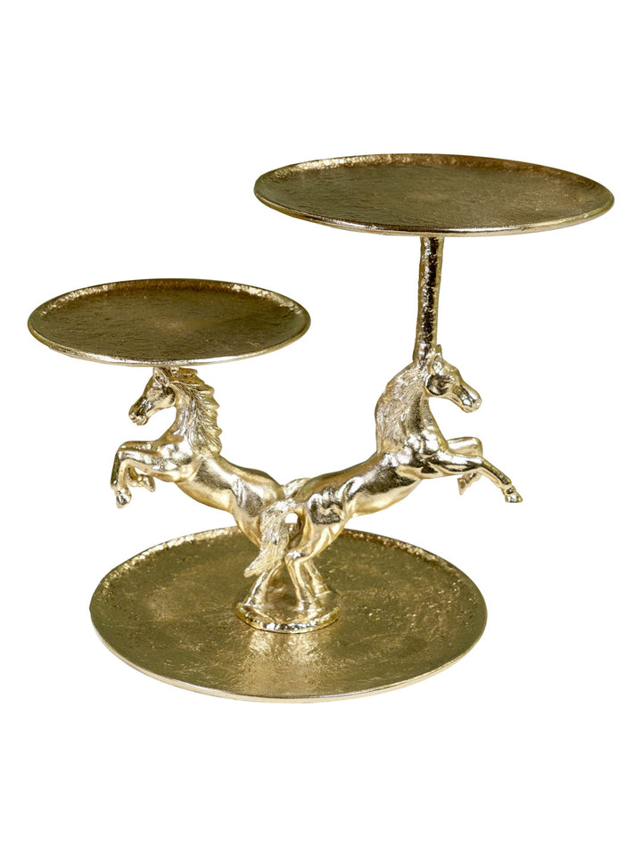 Tier Cake Stand Gold Finished Aluminum