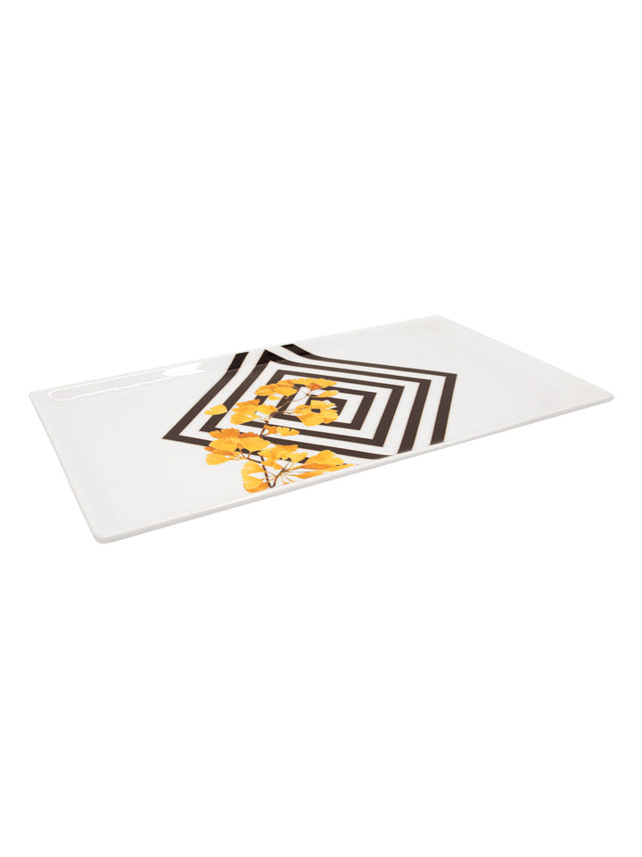 Buy Black & White Rectangle Plate